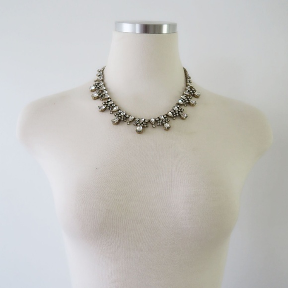 J.Crew Swarovski Crystal statement gold necklace - Picture 4 of 5